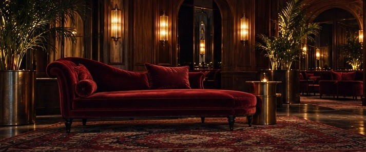 A quiet, candlelit lounge corner set aside for calm conversation